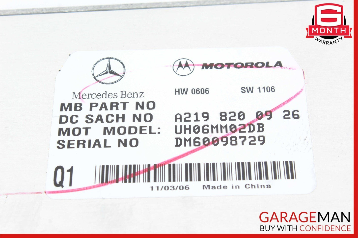 06-09 Mercedes X164 GL450 4MATIC CLS350 Communication Control Module Unit OEM