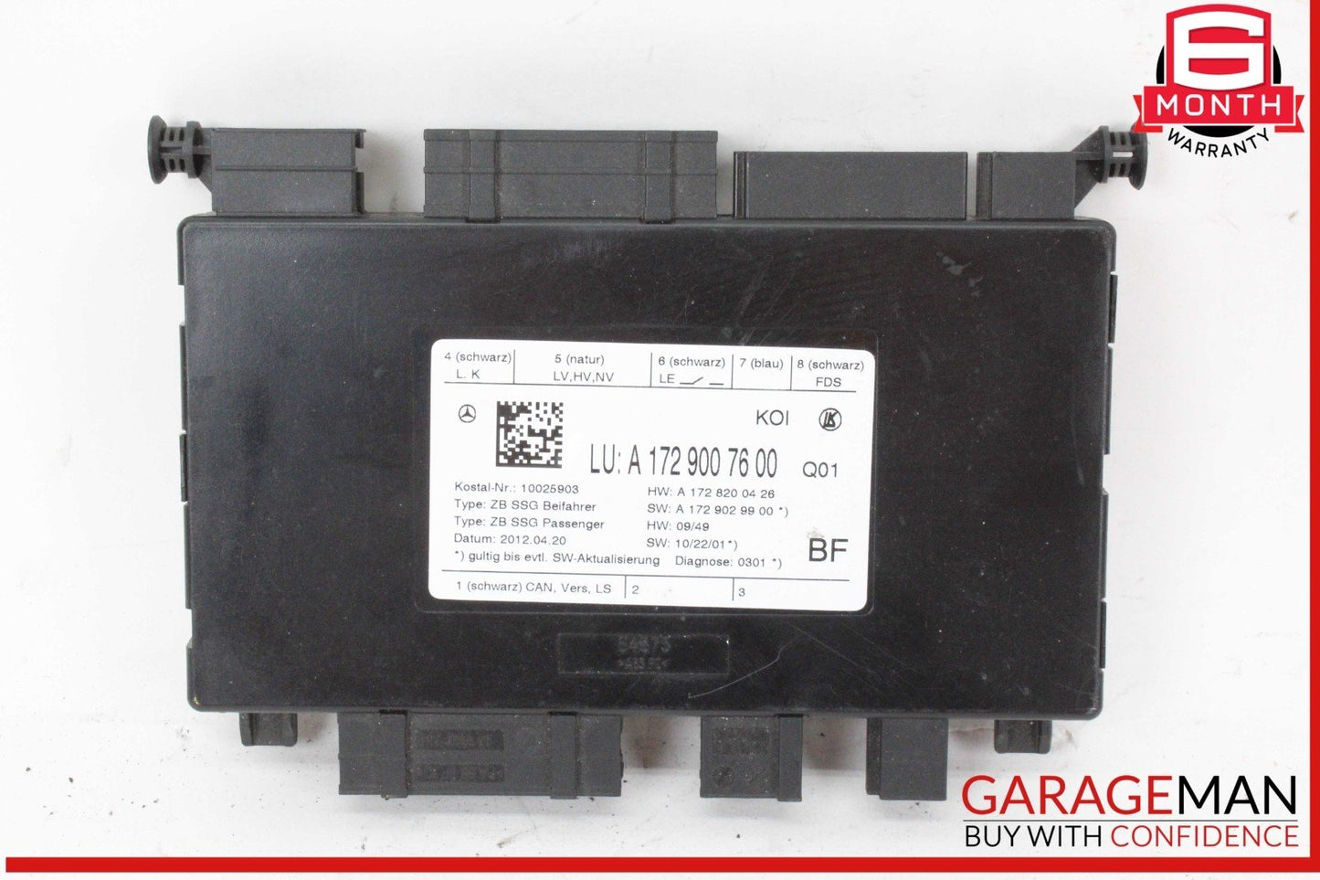 10-18 Mercedes W212 E350 Front Right Side Seat Control Module 1729007600 OEM