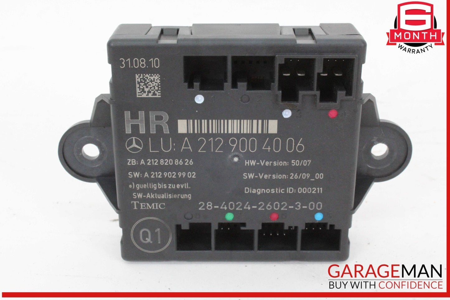 08-14 Mercedes W204 C300 C250 Rear Right Passenger Side Door Control Module OEM