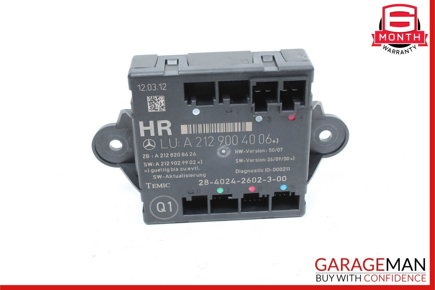 08-18 Mercedes W204 C250 C300 Rear Right Side Door Control Module OEM
