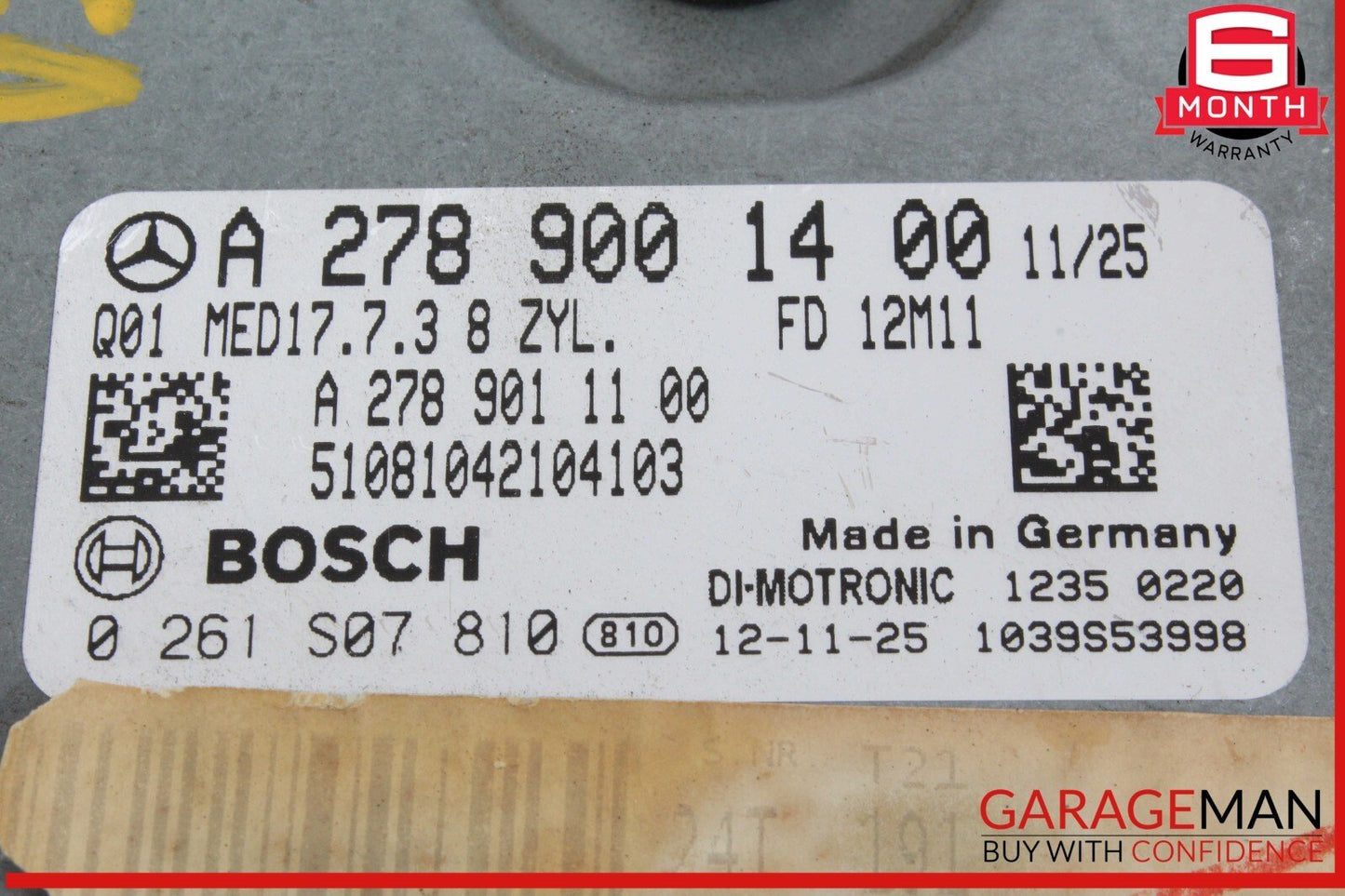 12-16 Mercedes X166 GL450 4MATIC ECU ECM Engine Control Module Unit OEM