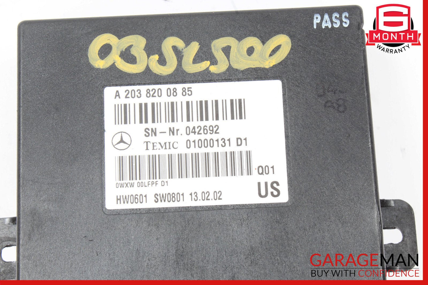 03-06 Mercedes R230 SL500 S55 Communication Voice Control Module 2038200885 OEM