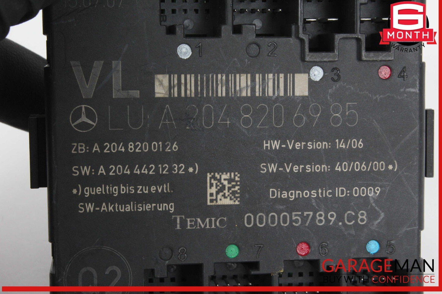 08-14 Mercedes W204 C350 C250 C300 Front Left Side Door Control Module OEM