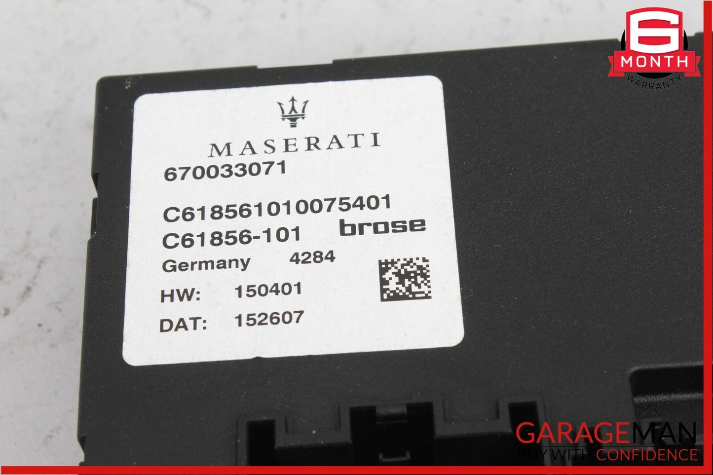 14-18 Maserati Quattroporte Power Trunk Lid Deck Control Module 670033071 OEM