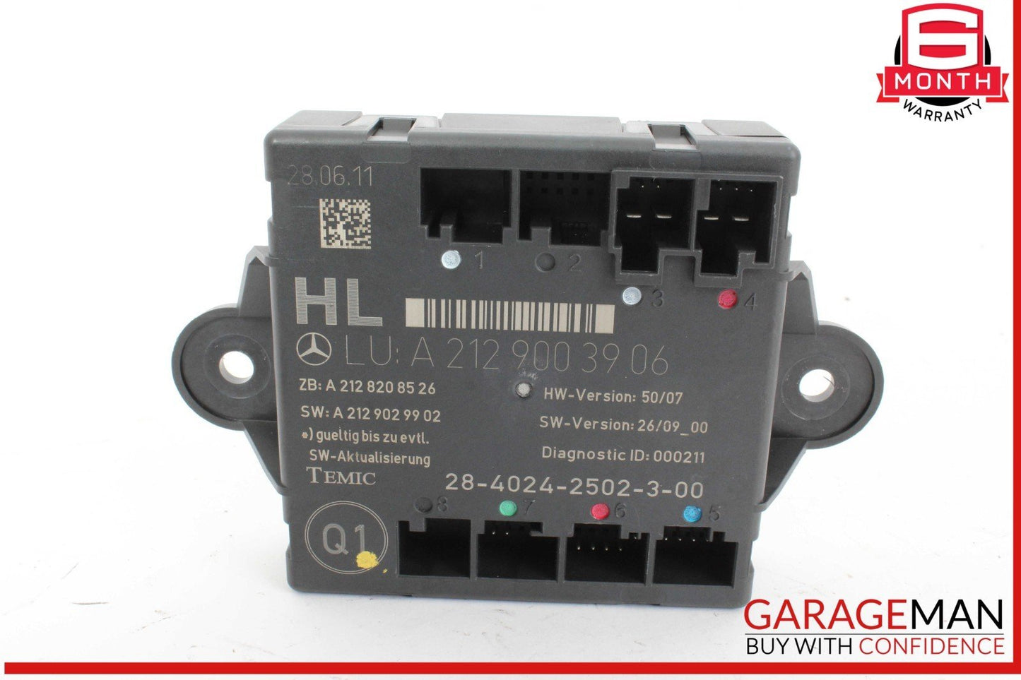 08-18 Mercedes W204 C250 E350 Rear Left Side Door Control Module 2129003906 OEM