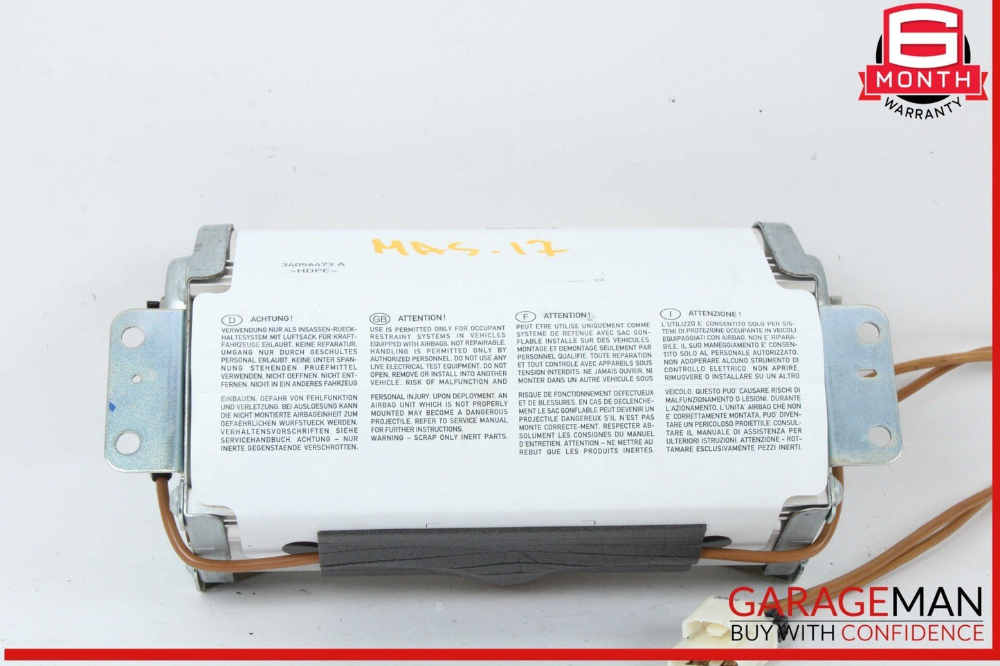 14-21 Maserati Ghibli Quattroporte Front Right Passenger Side Dashboard Airbag