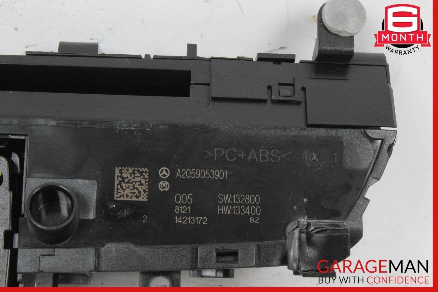 15-18 Mercedes W205 C300 Center Dashboard Hazard Control Switch w/ Clock Assy