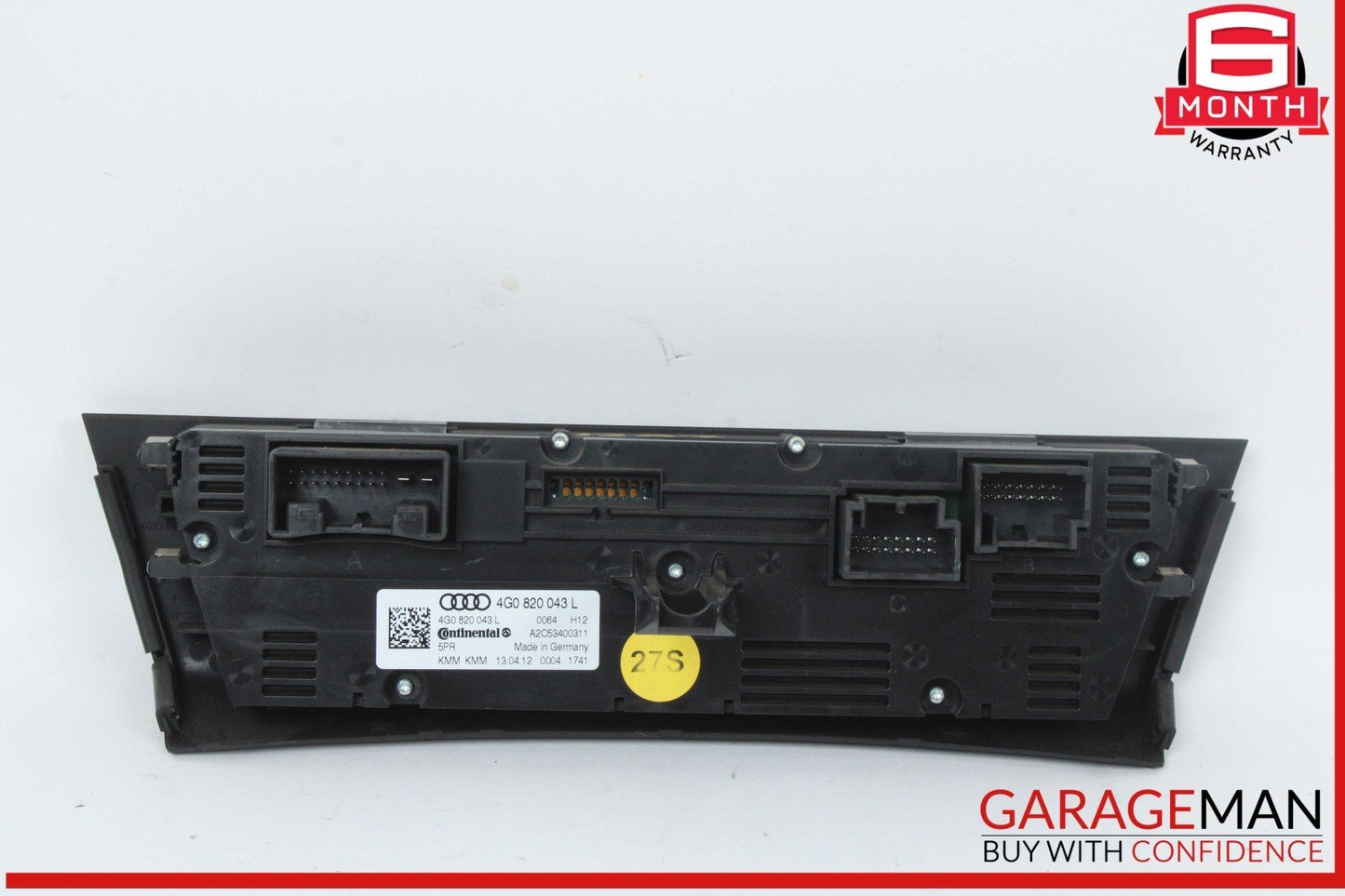 12-18 Audi A7 Front AC Climate Control Panel 4G0820043L Genuine OEM