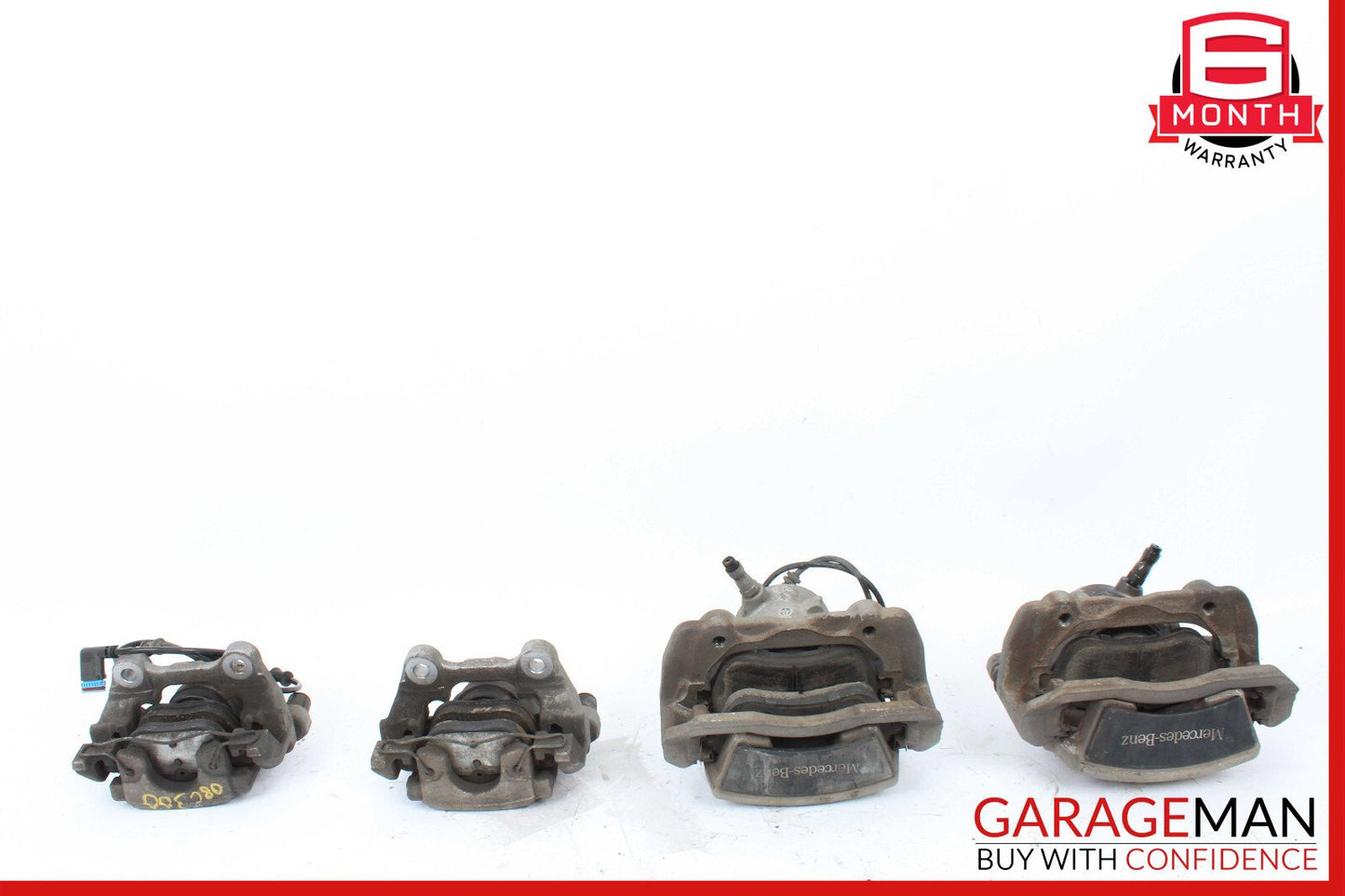 08-14 Mercedes W204 C300 Complete Front & Rear Brake Caliper Calipers Set OEM