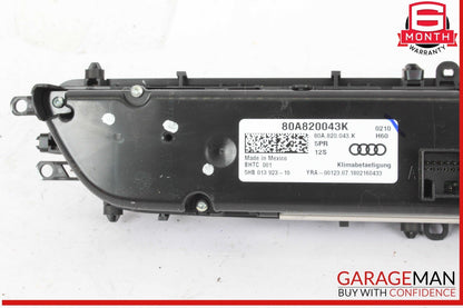 18-20 Audi Q5 Front Heater HVAC Temperature Climate Control Unit 80A820043K OEM