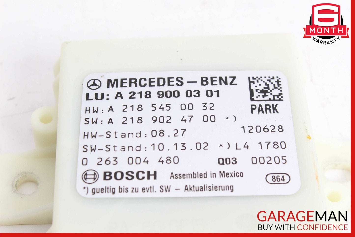 12-14 Mercedes W218 CLS500 Parktronic Park Assist Sensor Control Module Unit
