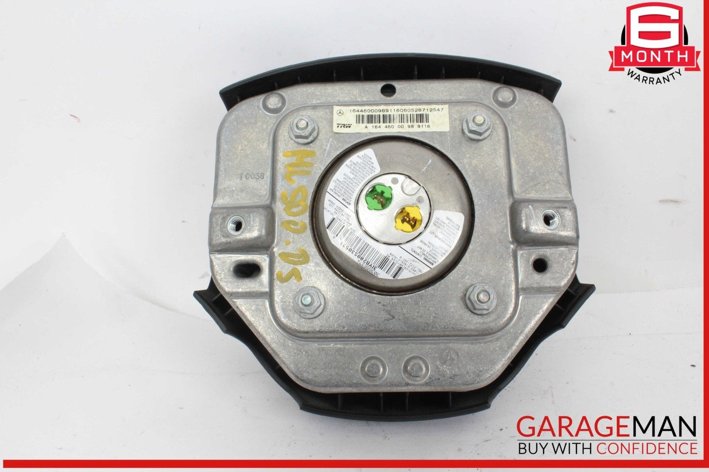06-08 Mercedes W164 ML500 R500 Driver Side Steering Wheel Airbag Air Bag Black
