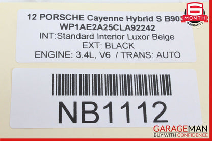 11-18 Porsche Cayenne 958 S Rear Right Side Window Regulator Motor OEM