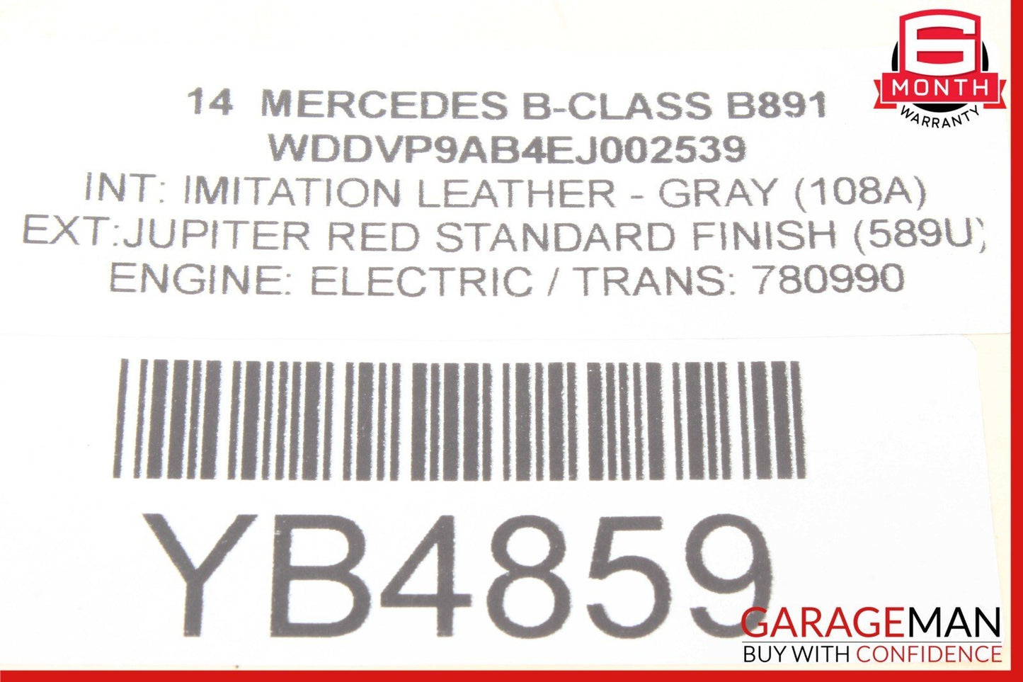14-17 Mercedes B-Class W242 W246 B Electric Drive A/C Cooler 1016969-00-B OEM