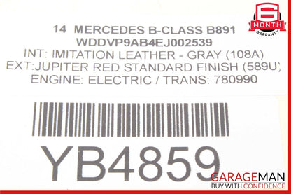 14-17 Mercedes B-Class W242 W246 B Electric Drive A/C Cooler 1016969-00-B OEM