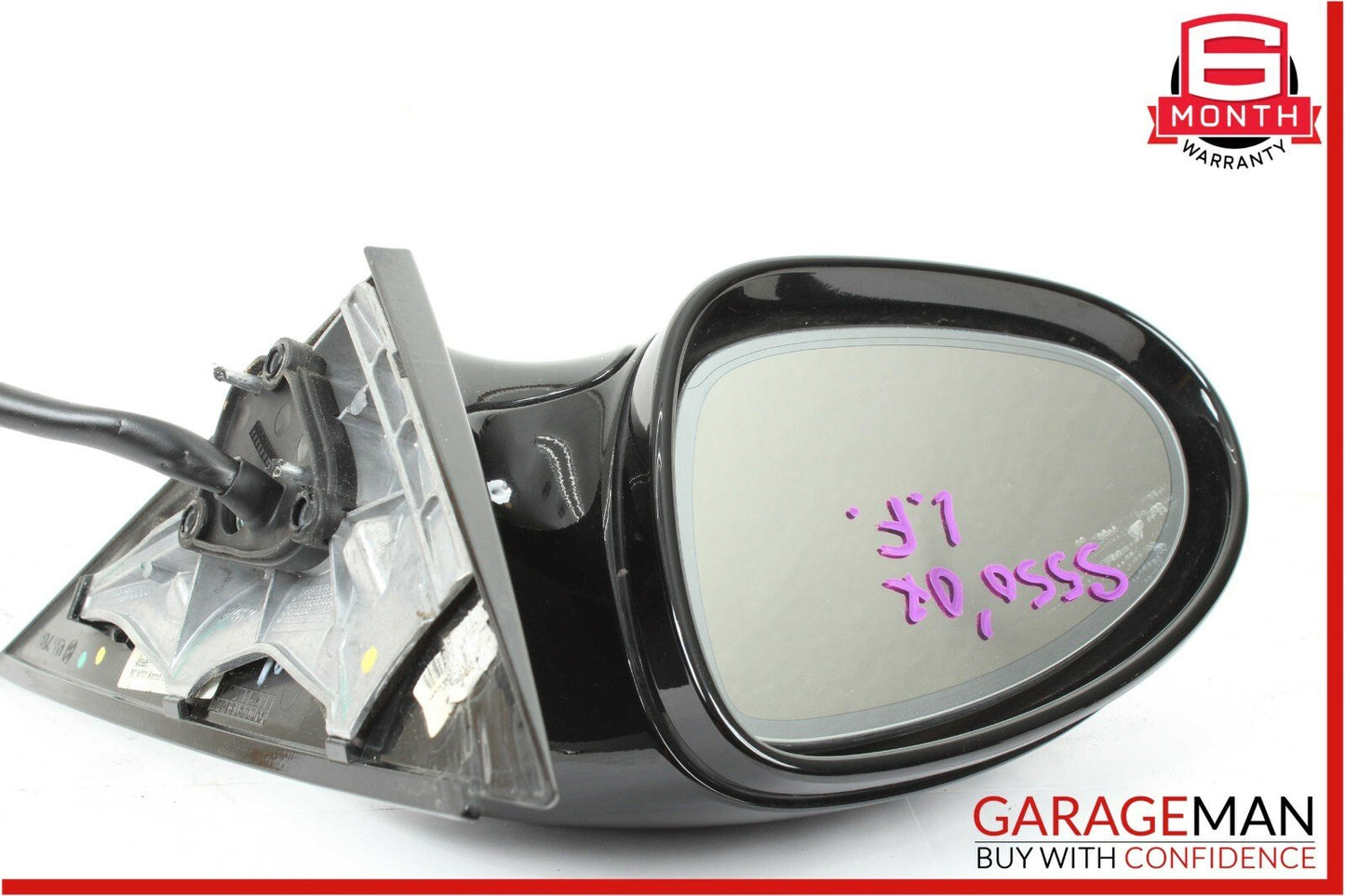 07-09 Mercedes W221 S550 Front Left Side Mirror Door Rear View Obsidian Black