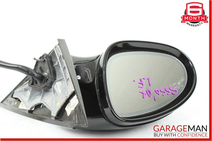 07-09 Mercedes W221 S550 Front Left Side Mirror Door Rear View Obsidian Black