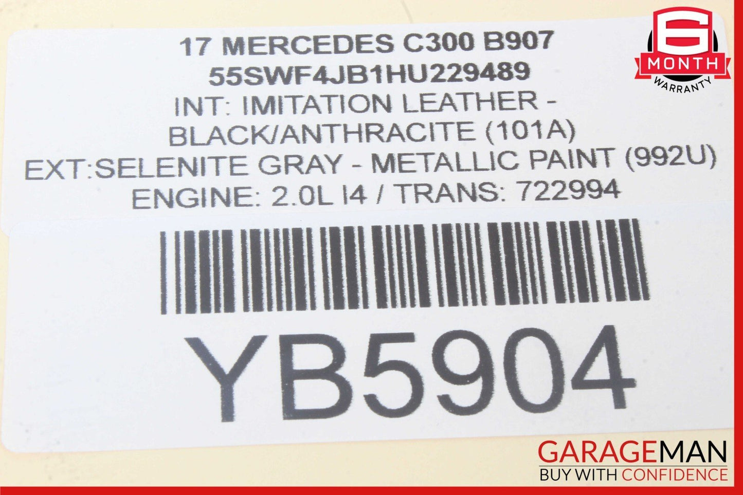 15-20 Mercedes W205 C300 GLC43 AMG Left Dash Air A/C Vent Grill Cover Trim OEM
