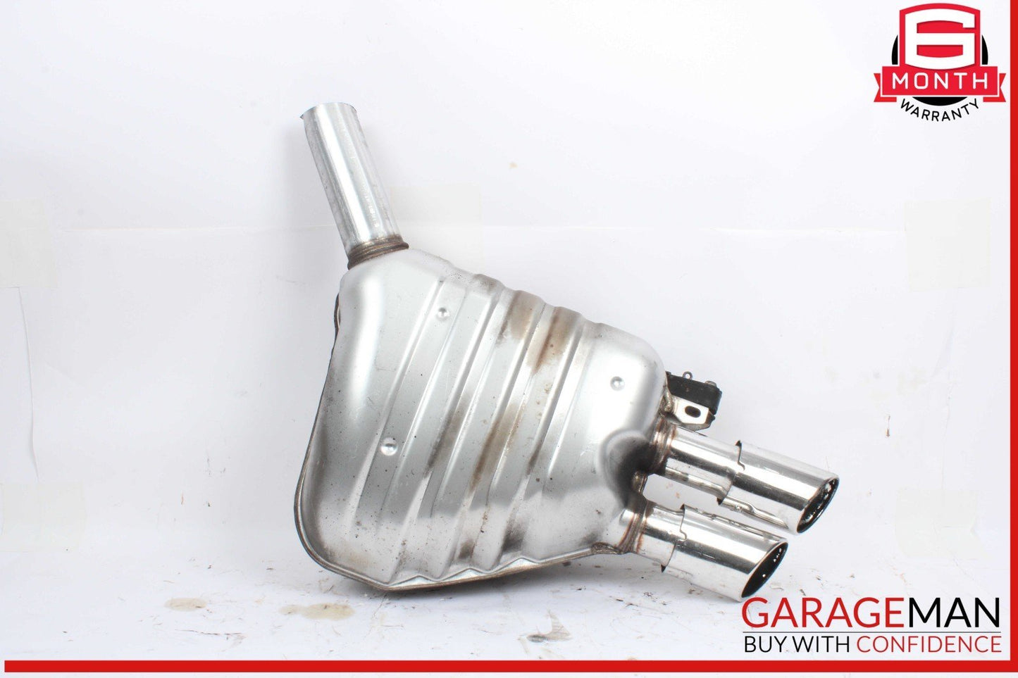 08-12 Audi S5 4.2L Engine Rear Right Side Exhaust Muffler Pipe w/ Tips OEM