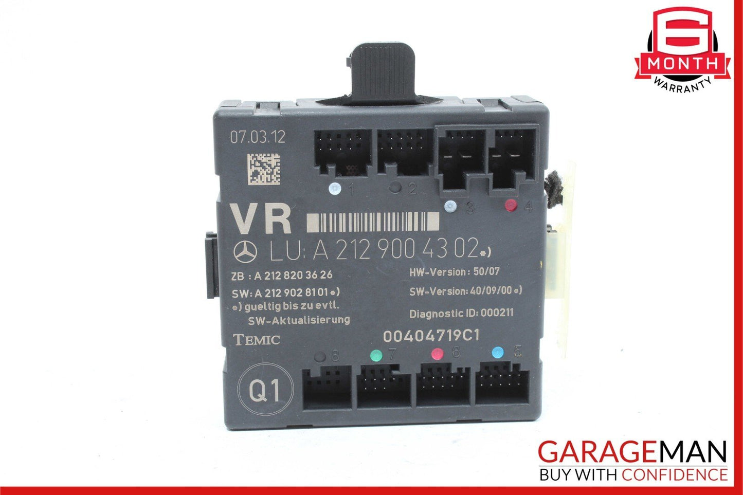 08-18 Mercedes W204 C250 Front Right Side Door Control Module 2129004302 OEM