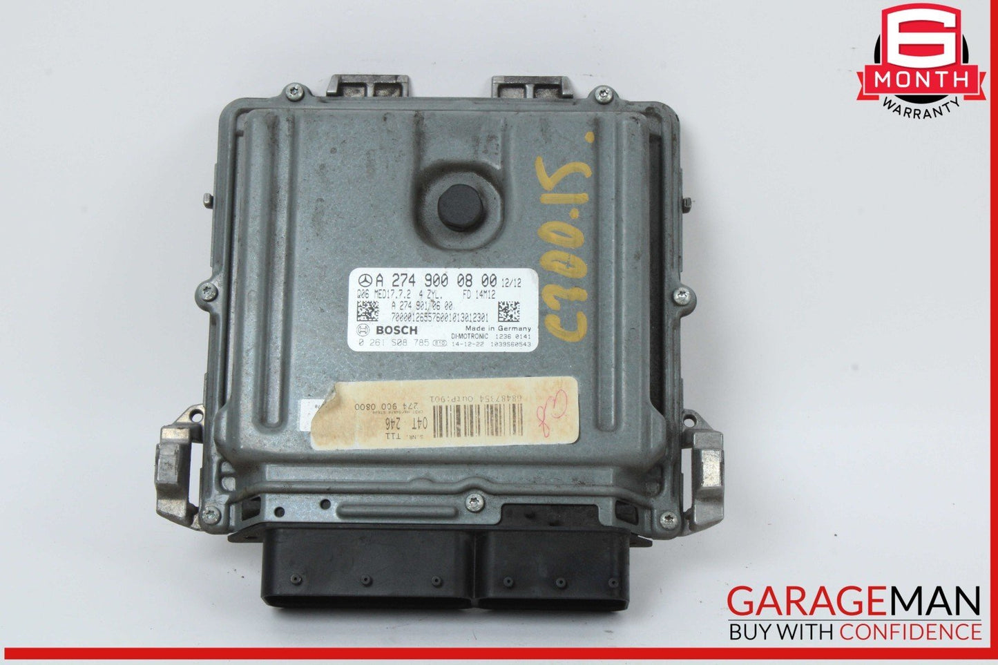 15-20 Mercedes W205 C300 GLC350e E300 M274 2.0L ECU ECM Engine Control Module