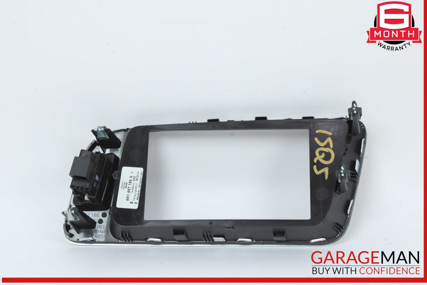 13-17 Audi Q5 Dash Dashboard Center Display Screen Bezel Trim Cover 8R1857186S