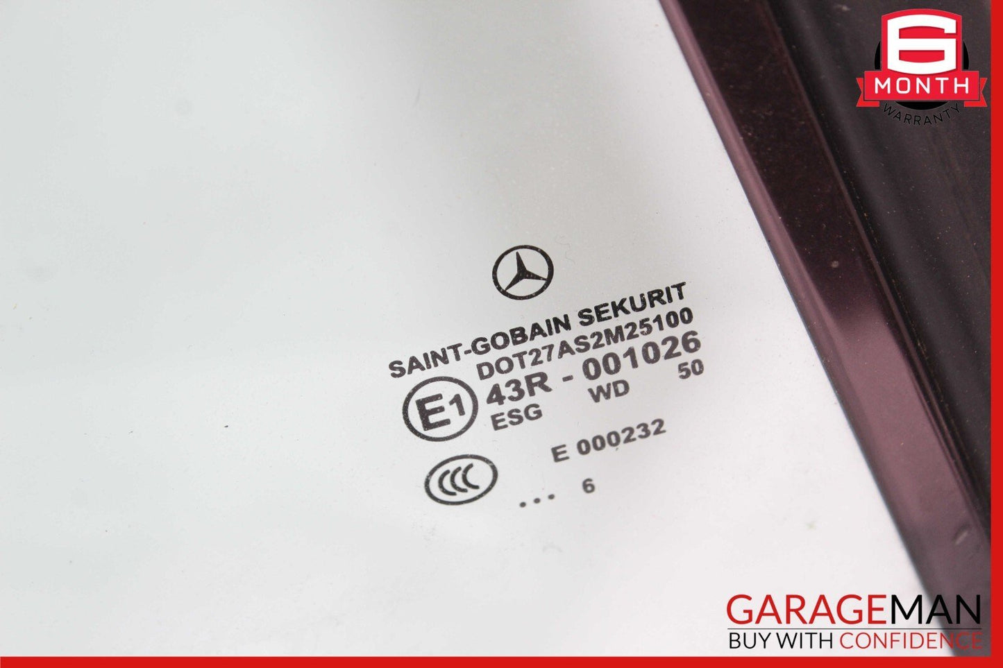 03-09 Mercedes W209 CLK550 CLK63 AMG Rear Right Side Door Window Glass OEM