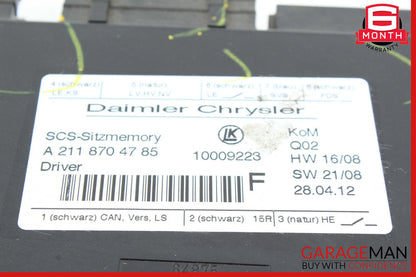 03-13 Mercedes X164 GL450 Front Left Side Seat Control Module Unit OEM