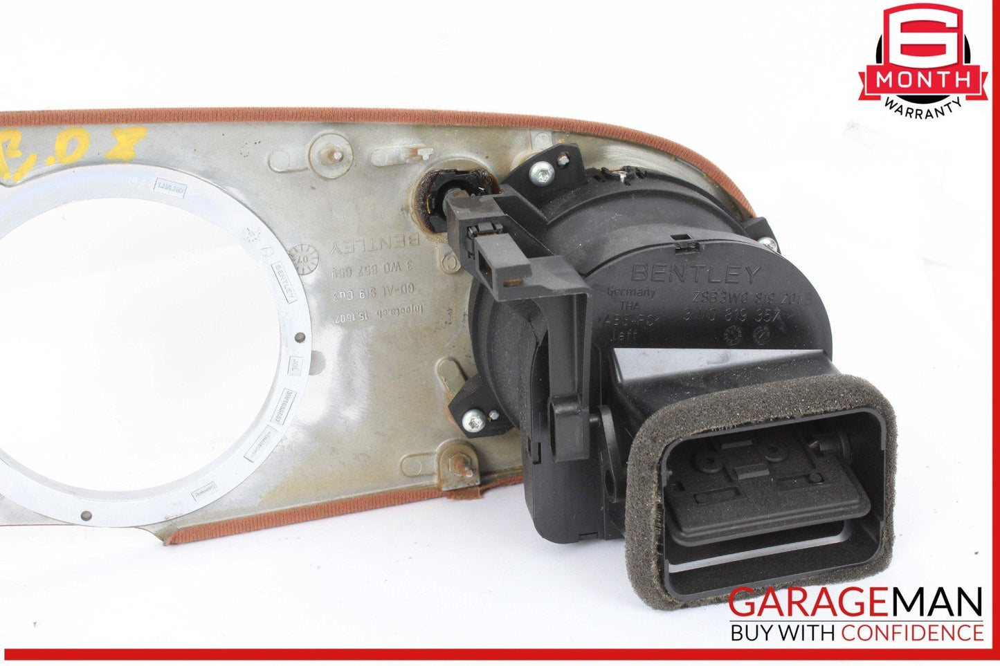 03-12 Bentley Continental GTC Dash Speedometer Trim Bezel w/ AC A/C Air Vent OEM