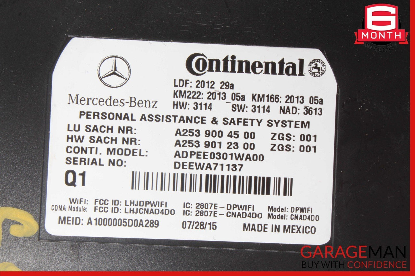 10-20 Mercedes W222 S550 C400 GLA250 SL400 Communication Control Module Unit OEM