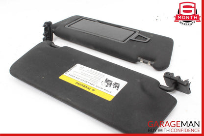 08-14 Mercedes C250 C350 Front Right and Left Sunvisor Sun Visor Cover Set Black