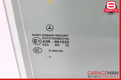 12-18 Mercedes W218 CLS550 CLS63 AMG Rear Right Side Door Window Glass OEM