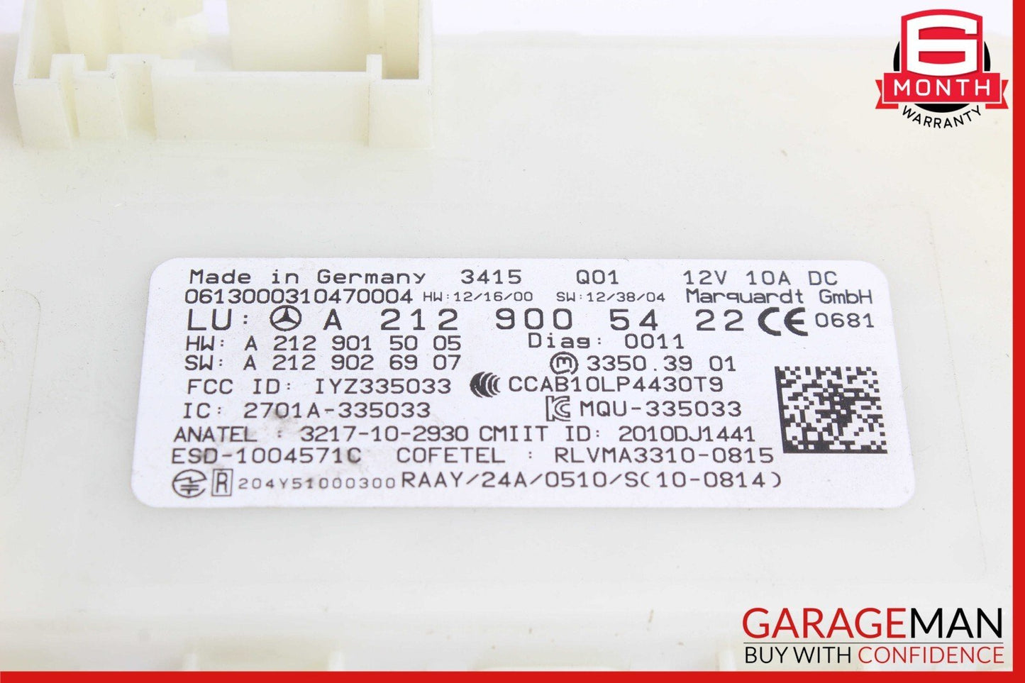 12-20 Mercedes W117 CLA250 SL550 E250 Keyless Go Entry Control Module Unit