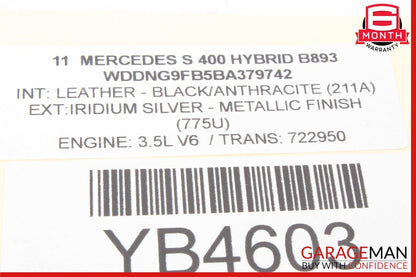 07-13 Mercedes W221 S400 S550 Rear Right or Left Side Door Control Module OEM
