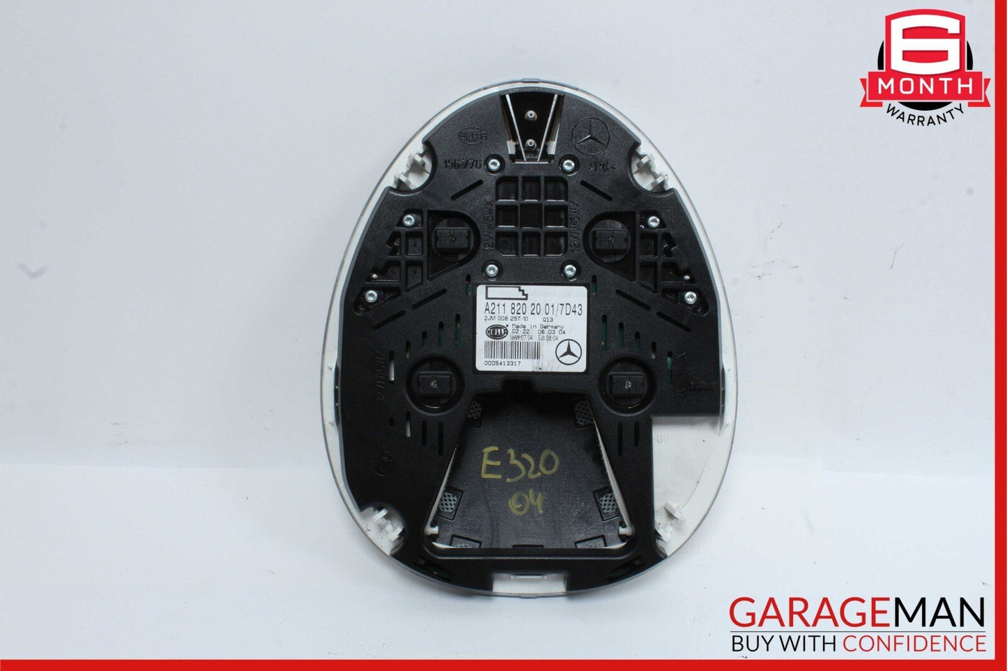 03-11 Mercedes W211 E550 CLS550 Rear Overhead Dome Light Lamp Reading Map Gray
