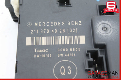 03-09 Mercedes W211 E63 AMG E350 E550 Rear Left Side Door Control Module Unit