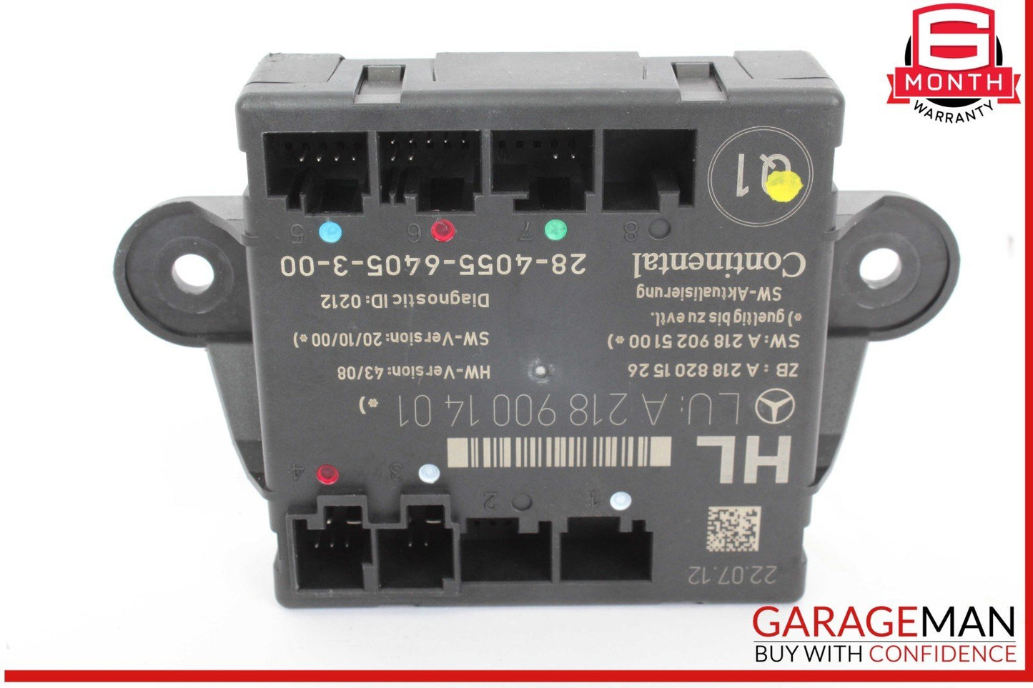 08-18 Mercedes W204 C250 Rear Left Side Door Control Module Unit OEM