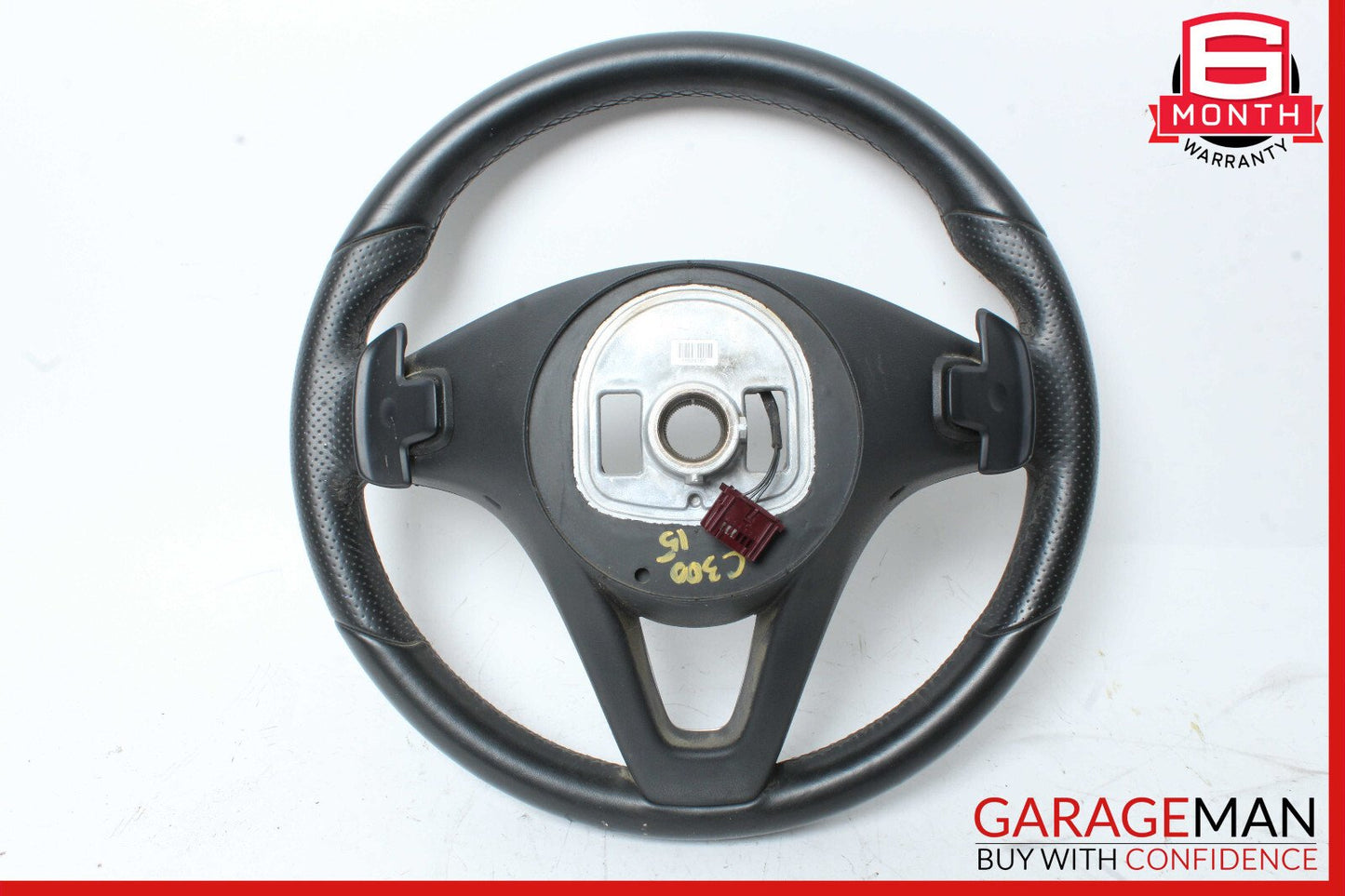15-18 Mercedes W205 C300 C400 GLC300 Steering Wheel Black w/ Paddle Shifters OEM