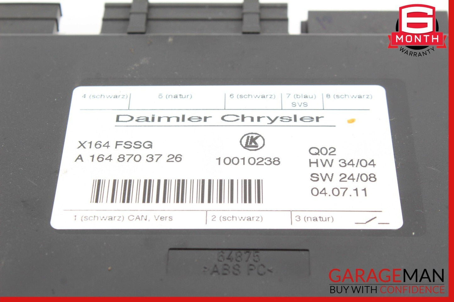 07-12 Mercedes X164 GL550 Rear Third Seat Row Power Folding Controller Module