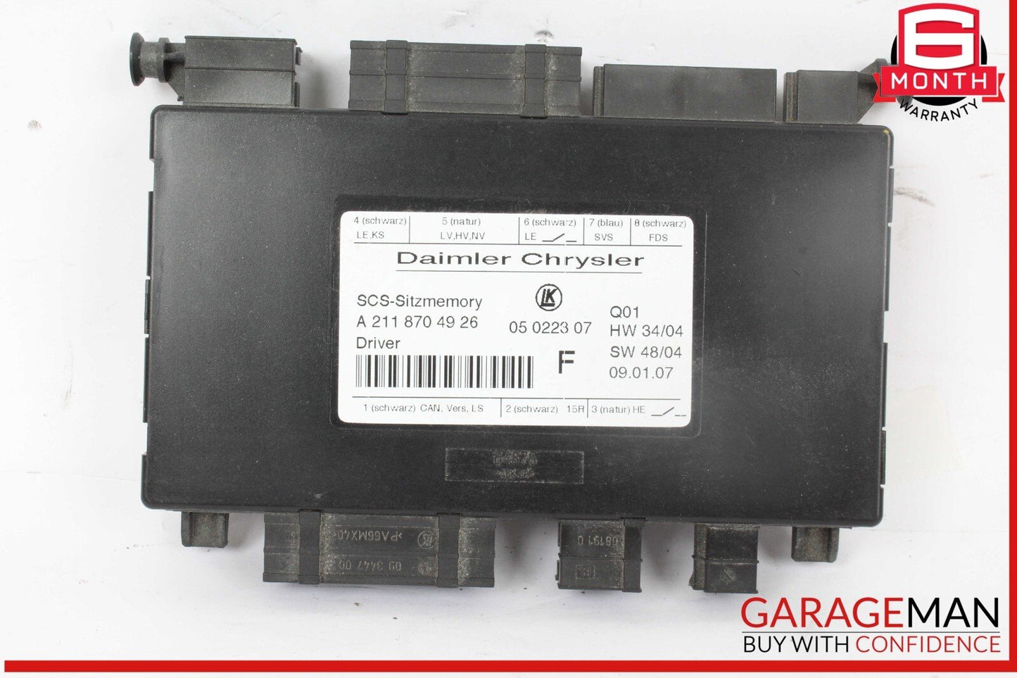 03-12 Mercedes W211 E350 GL550 Seat Control Module Left Side OEM