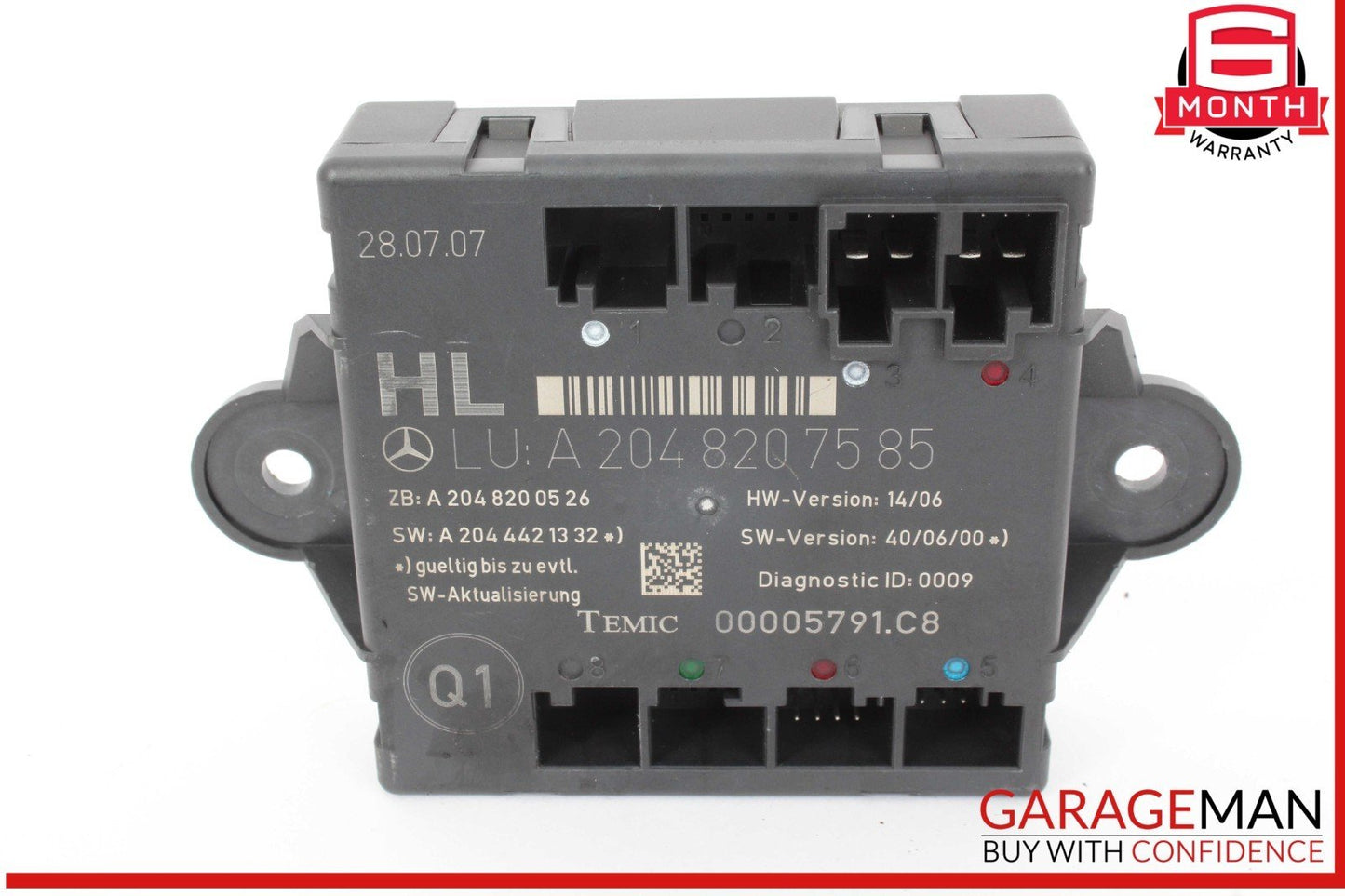 08-18 Mercedes W204 C300 CLS550 GLK350 Rear Left Side Door Control Module OEM