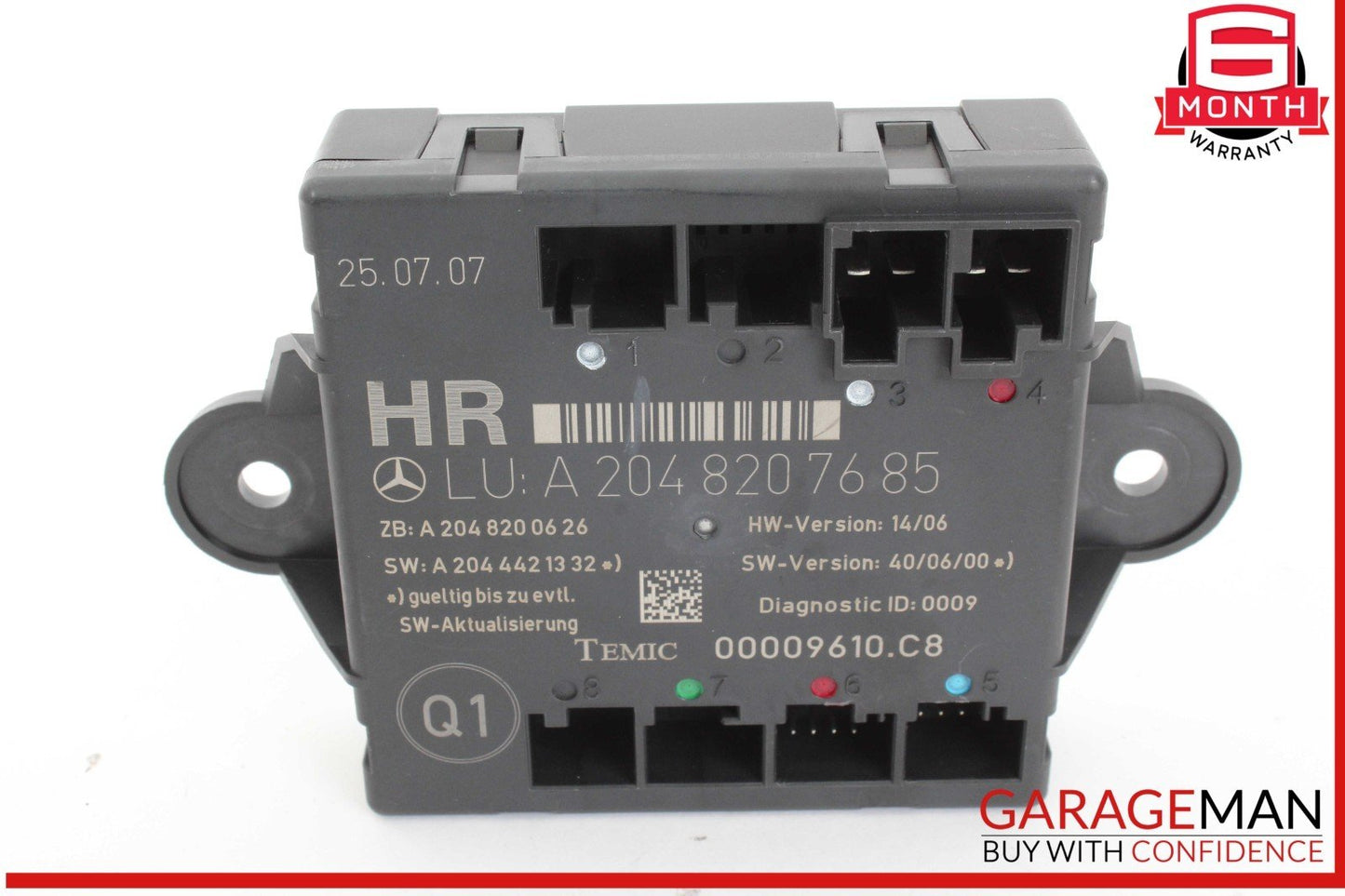 08-18 Mercedes W204 C300 GLK350 C250 Rear Right Side Door Controller Module OEM
