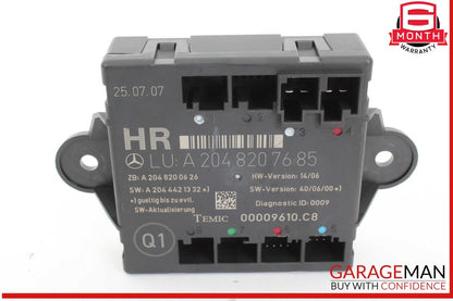 08-18 Mercedes W204 C300 GLK350 C250 Rear Right Side Door Controller Module OEM