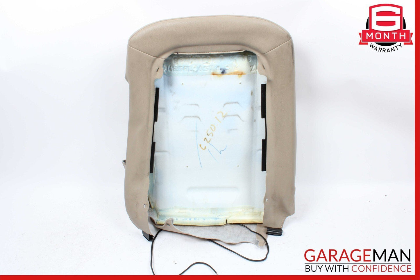 08-14 Mercedes W204 C250 C300 Front Left Side Top Upper Seat Cushion Beige OEM