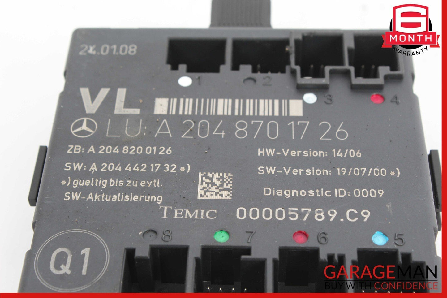 08-14 Mercedes W204 C300 C350 Front Left Side Door Control Module 2048701726 OEM