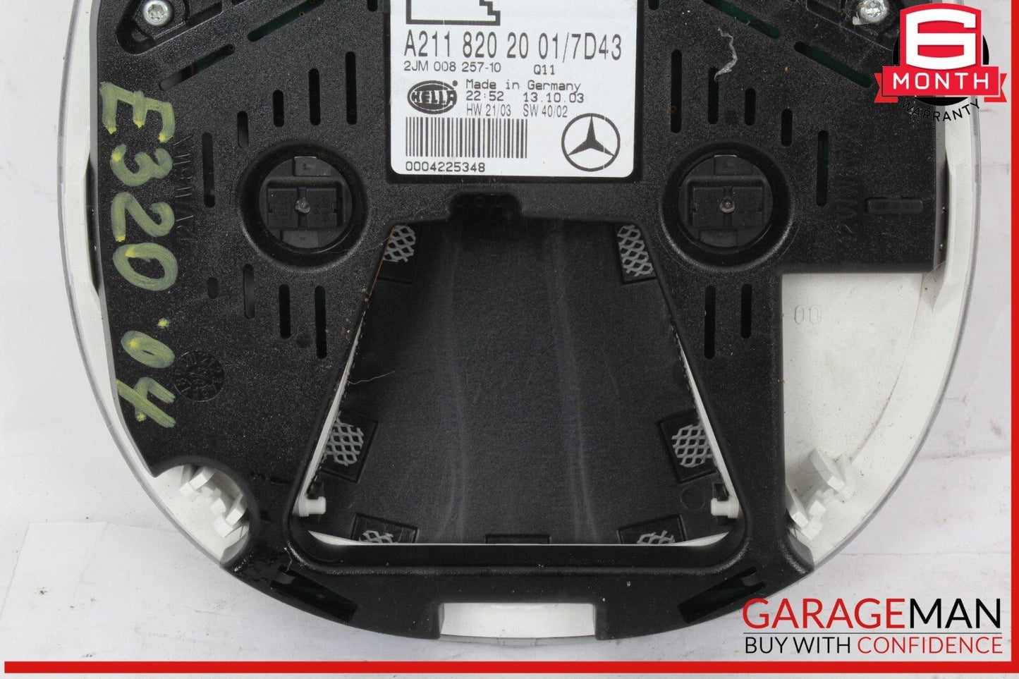 03-11 Mercedes W211 E320 CLS500 Rear Overhead Dome Light Gray 2118202001 OEM