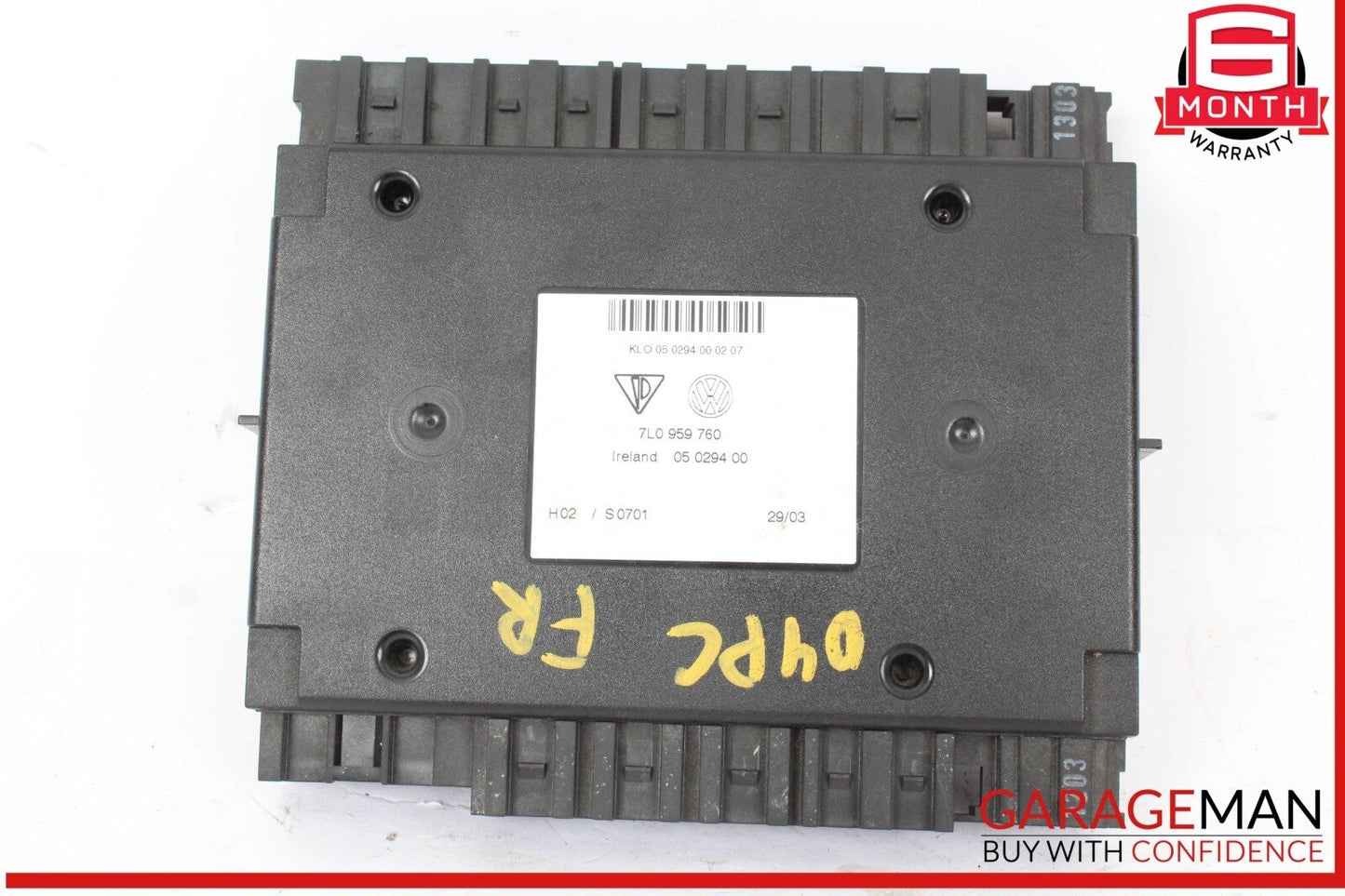 03-10 Porsche Cayenne S 955 Front Right Passenger Side Seat Control Module Unit