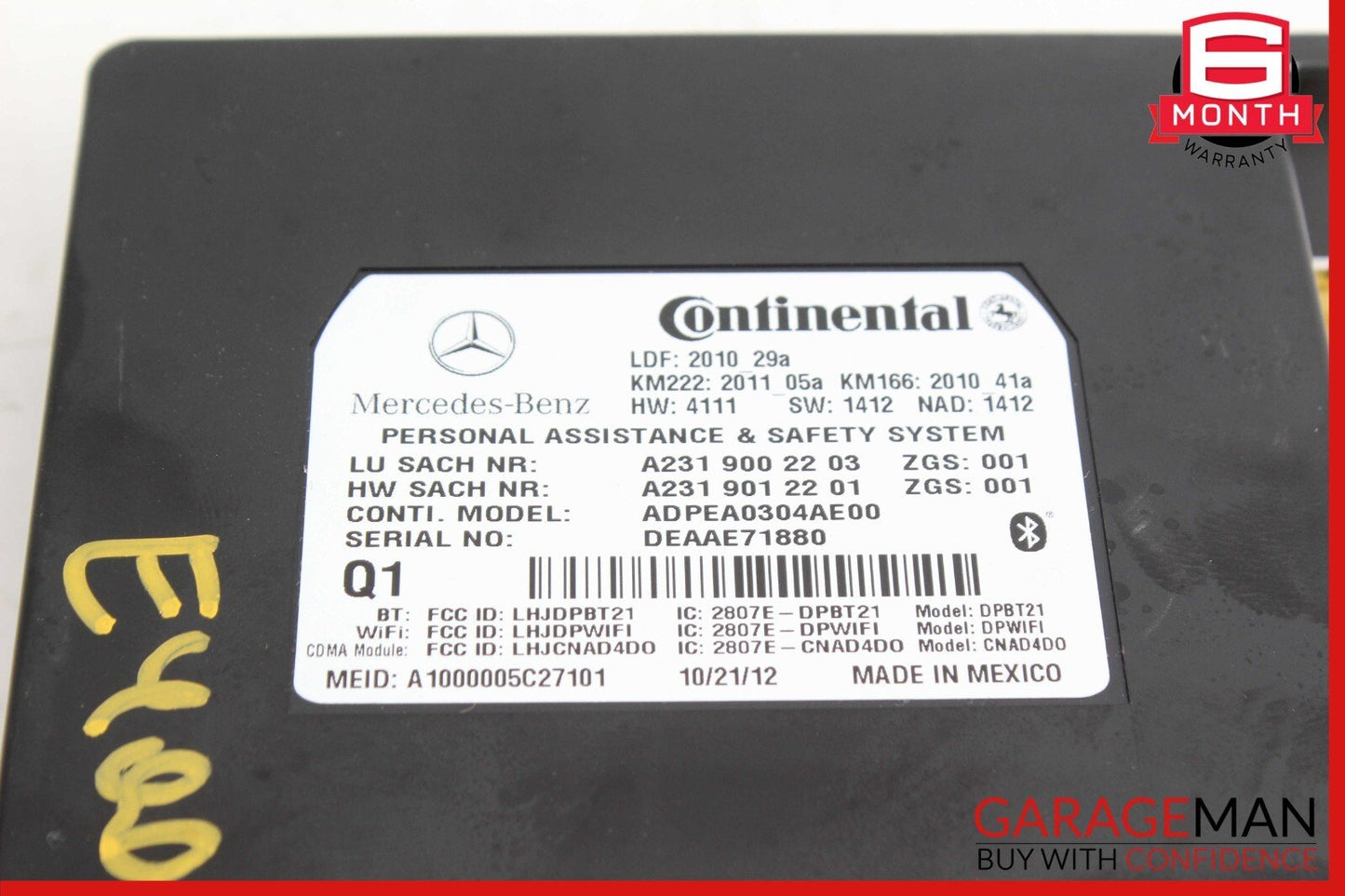 10-20 Mercedes W212 E400 GLA250 SL400 Communication Control Module Unit OEM