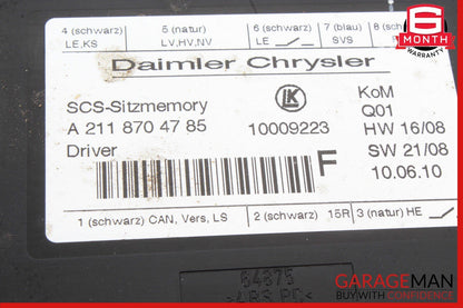 03-12 Mercedes X164 GL450 SLK280 GL550 E320 Front Left Seat Control Module OEM