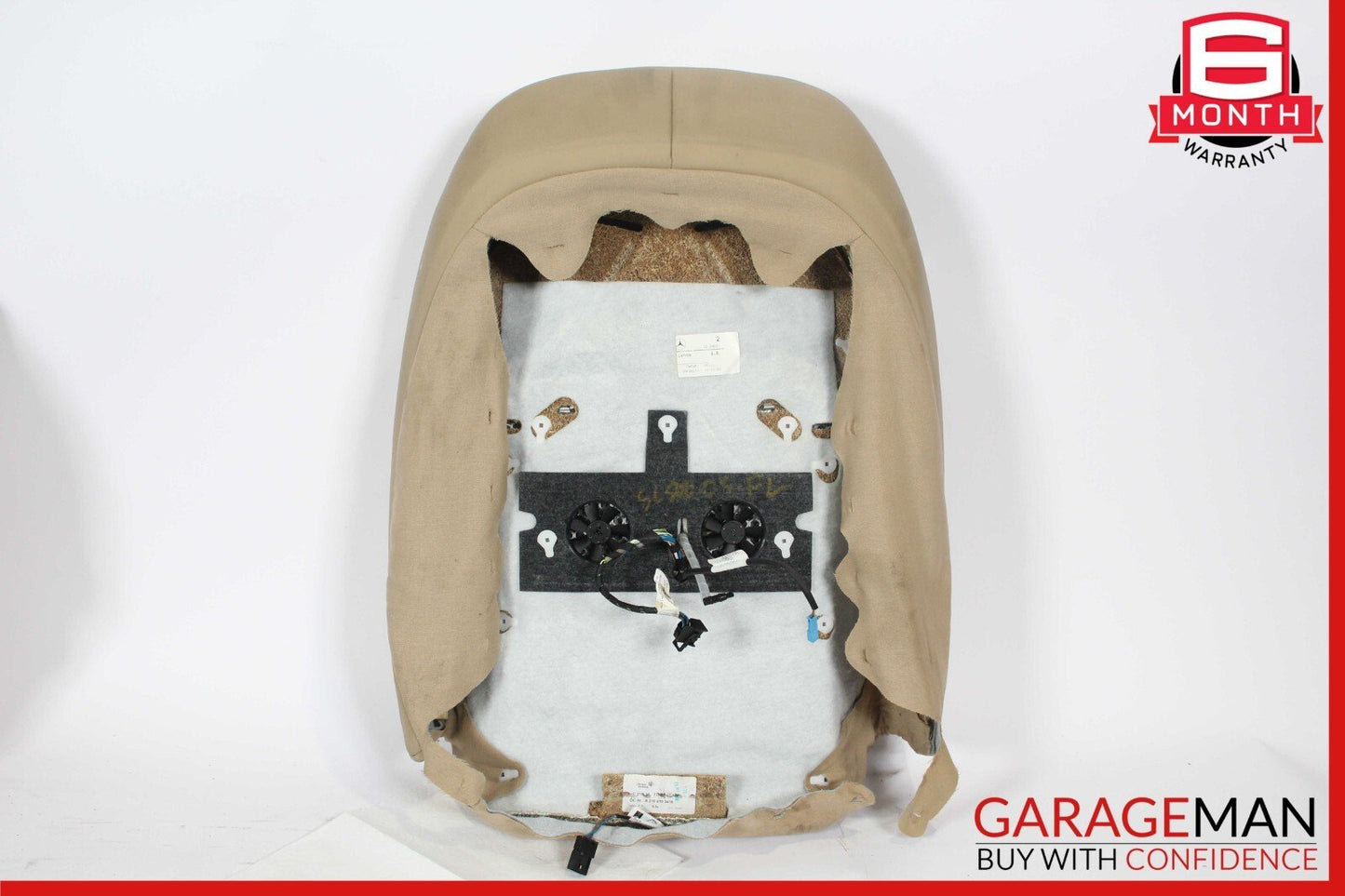 07-14 Mercedes W216 CL550 Front Right Top Upper Seat Cushion Cover Brown